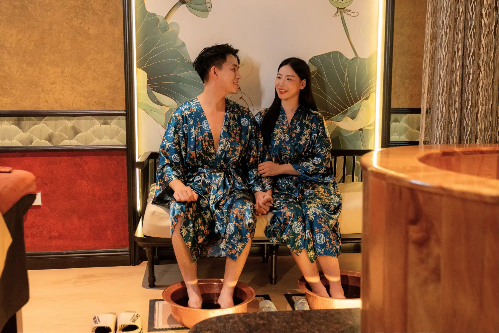 Unwind together after a day of exploring Hanoi's lively streets
